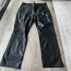 GAP Black Faux Leather Trousers